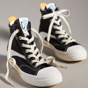 🖤🔹️ONCEPT🔹️canvas  Bogota High Top Black Sneakers for women